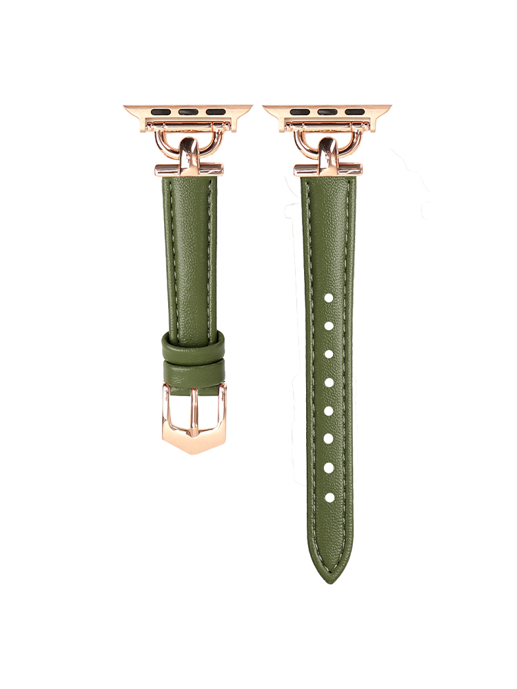 D Shape Buckle Fine Leather Band