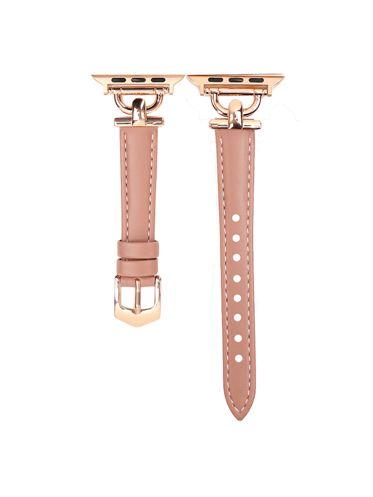 D Shape Buckle Fine Leather Band