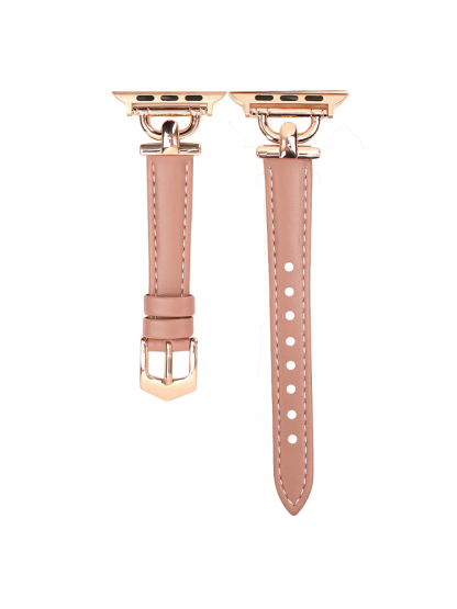 D Shape Buckle Fine Leather Band for Apple Watch