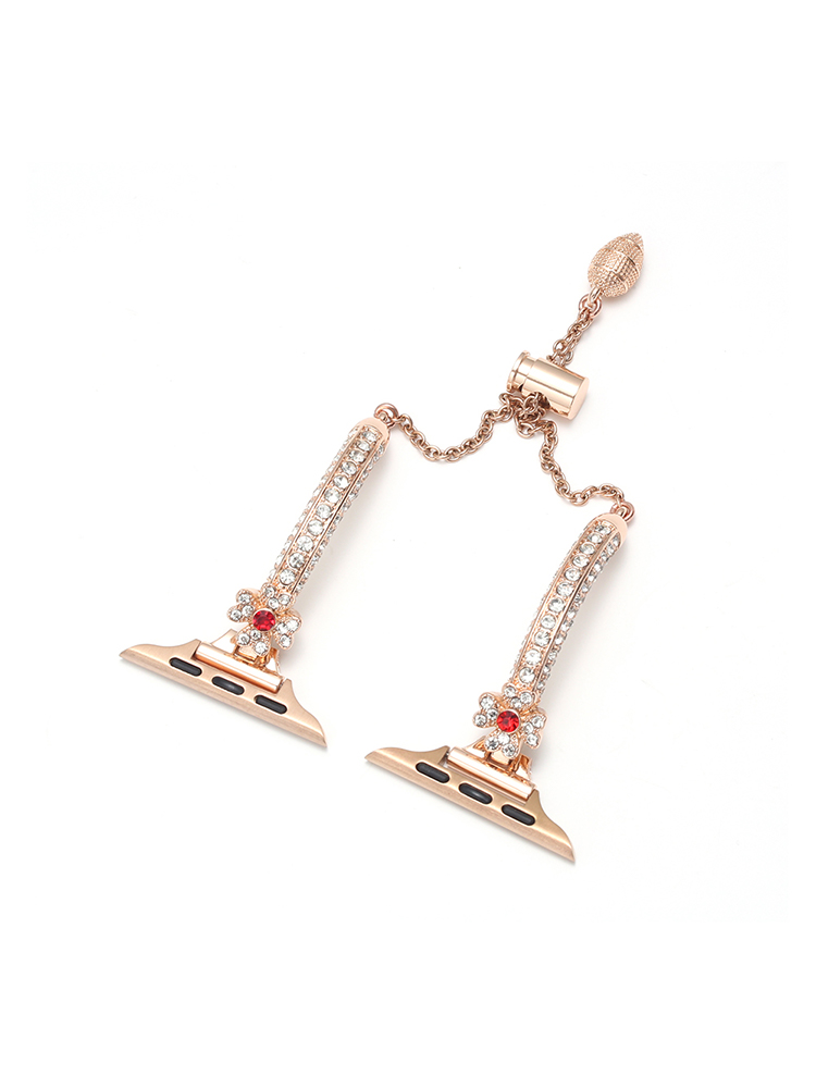 Four-leaf Clover Full Diamond Bracelet Stainless Steel Band