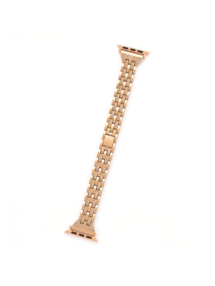 Double Row Rhinestone 5-link Stainless Steel Apple Watch Band