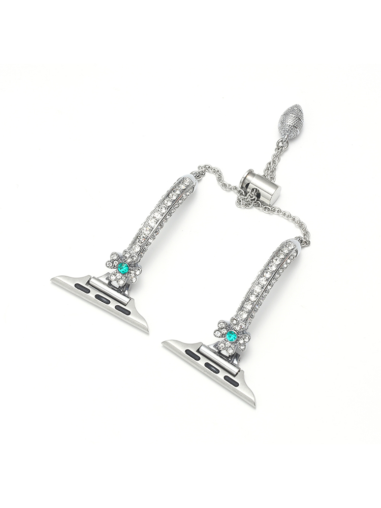 Four-leaf Clover Full Diamond Bracelet Stainless Steel Apple Watch Band