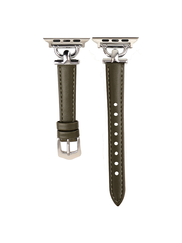 D Shape Buckle Fine Leather Band