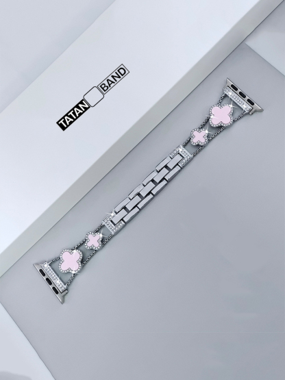 Four-leaf Clover Fritillaria Rhinestone Inlaid Band for Apple Watch