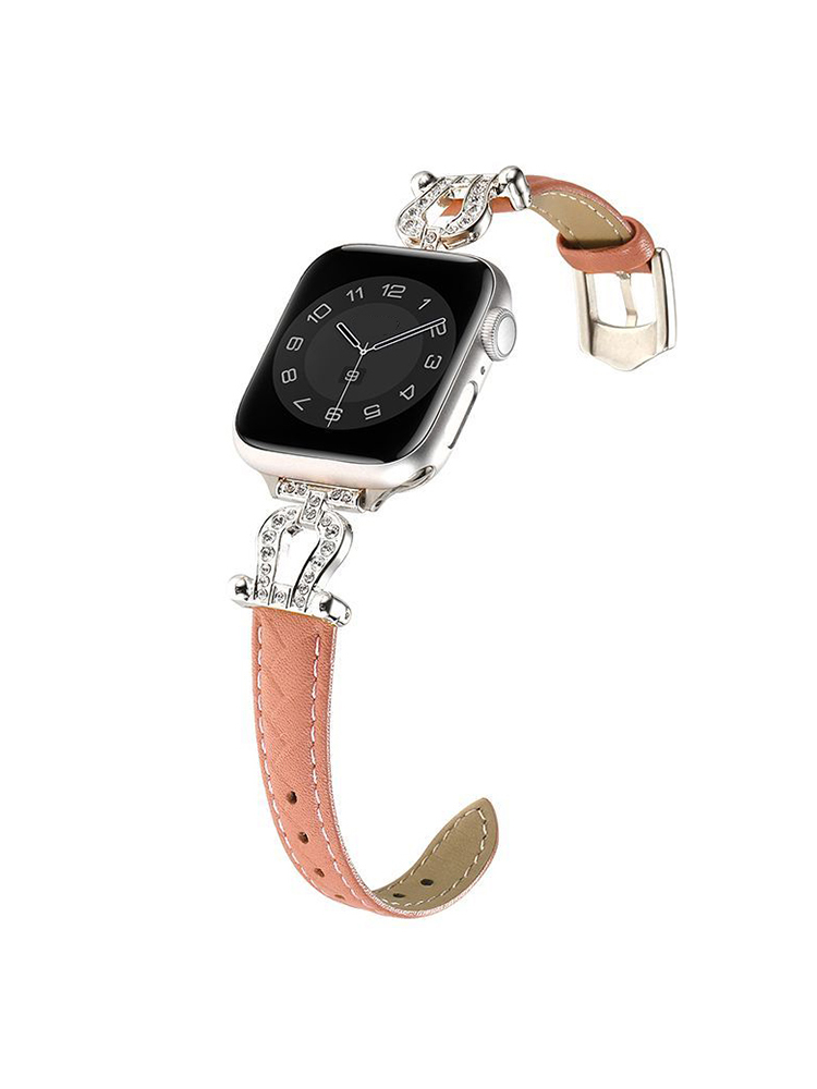 Horseshoe Connector Braided Emboss Leather Band