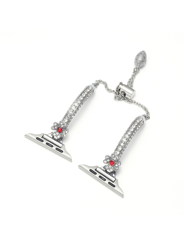 Four-leaf Clover Full Diamond Bracelet Stainless Steel Band