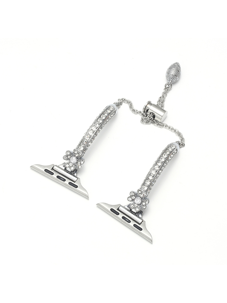 Four-leaf Clover Full Diamond Bracelet Stainless Steel Band