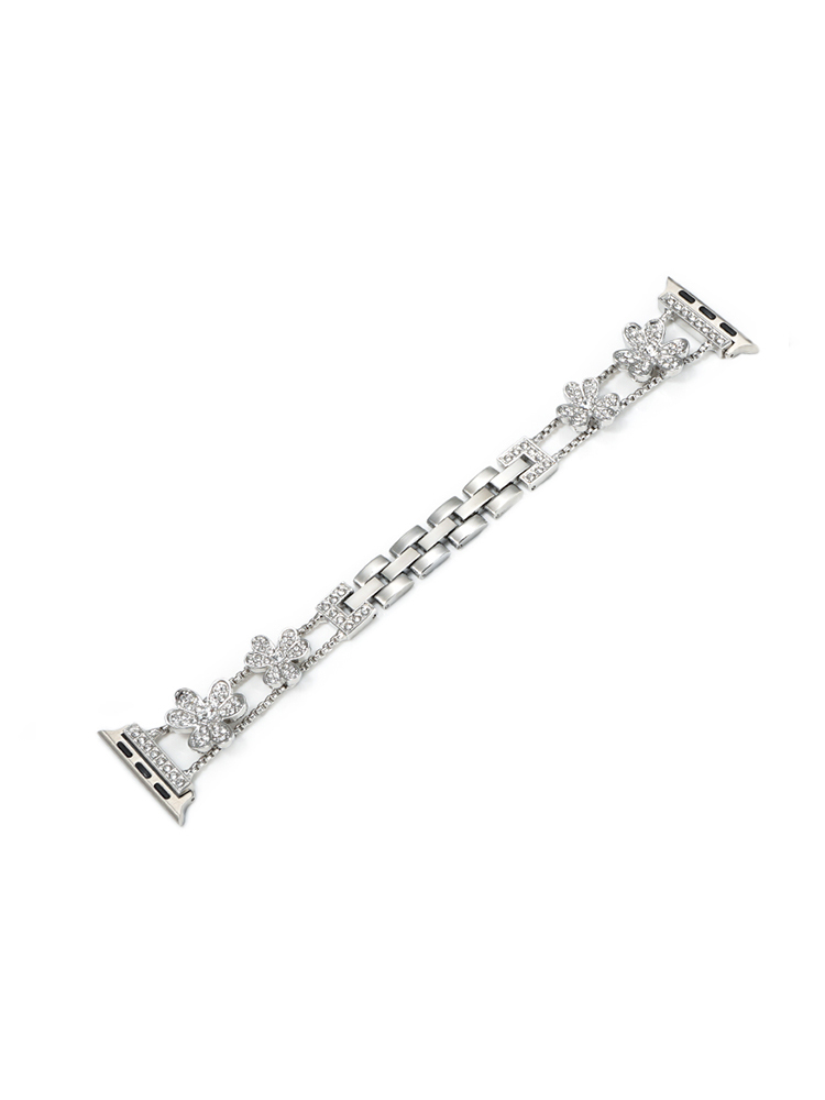 Full of Rhinestone Clover Stainless Steel Band for Apple Watch