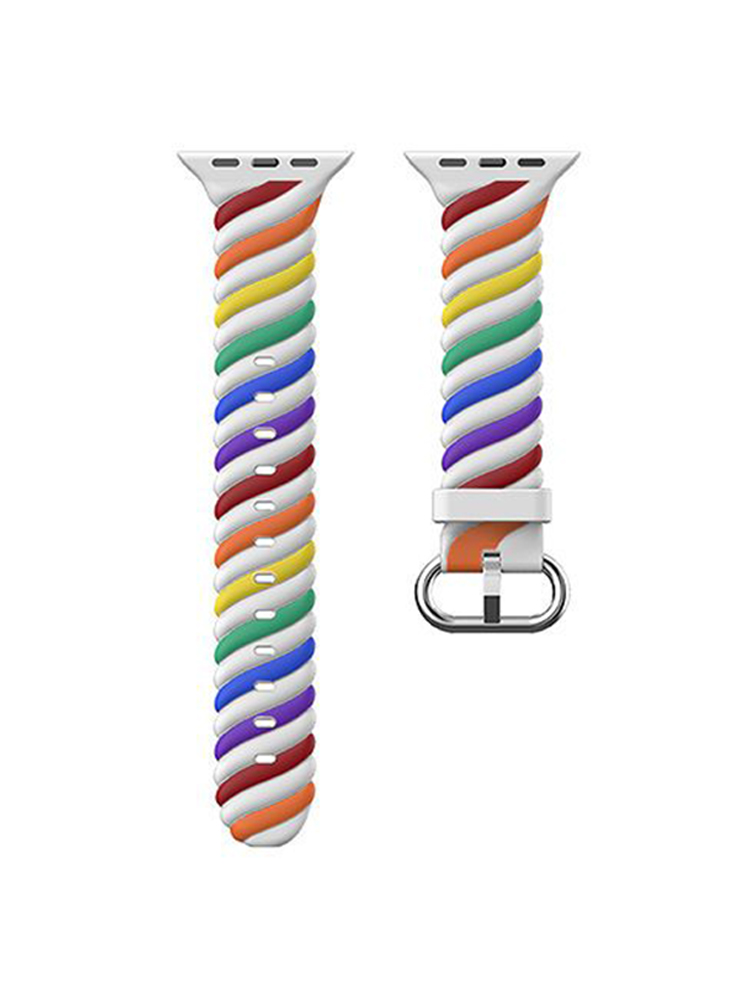 Twist Contrasting Color Silicone Band