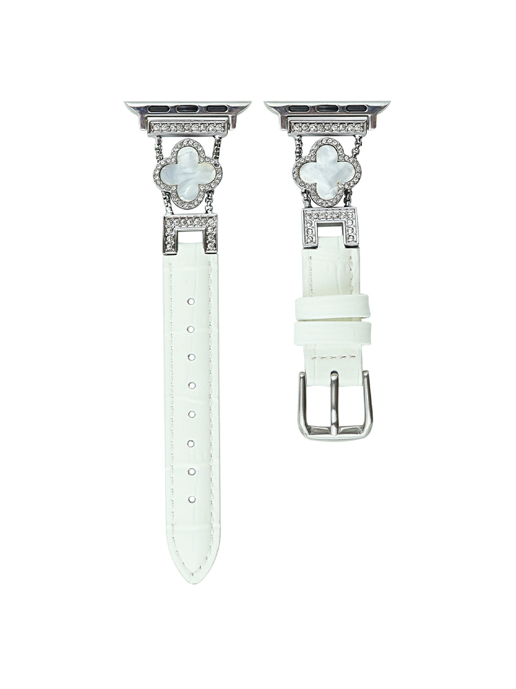 Four-leaf Clover Link Leather Apple Watch Band - Tatanband