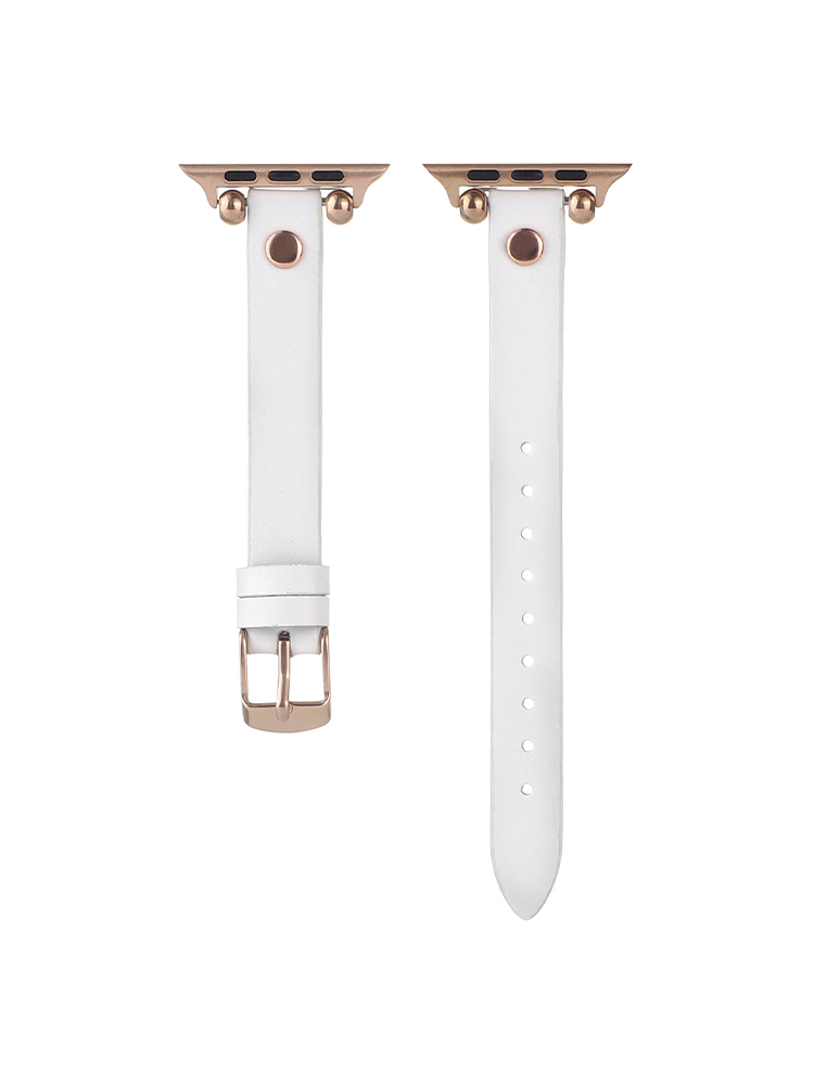 Slim Round Studs Leather Band for Apple Watch