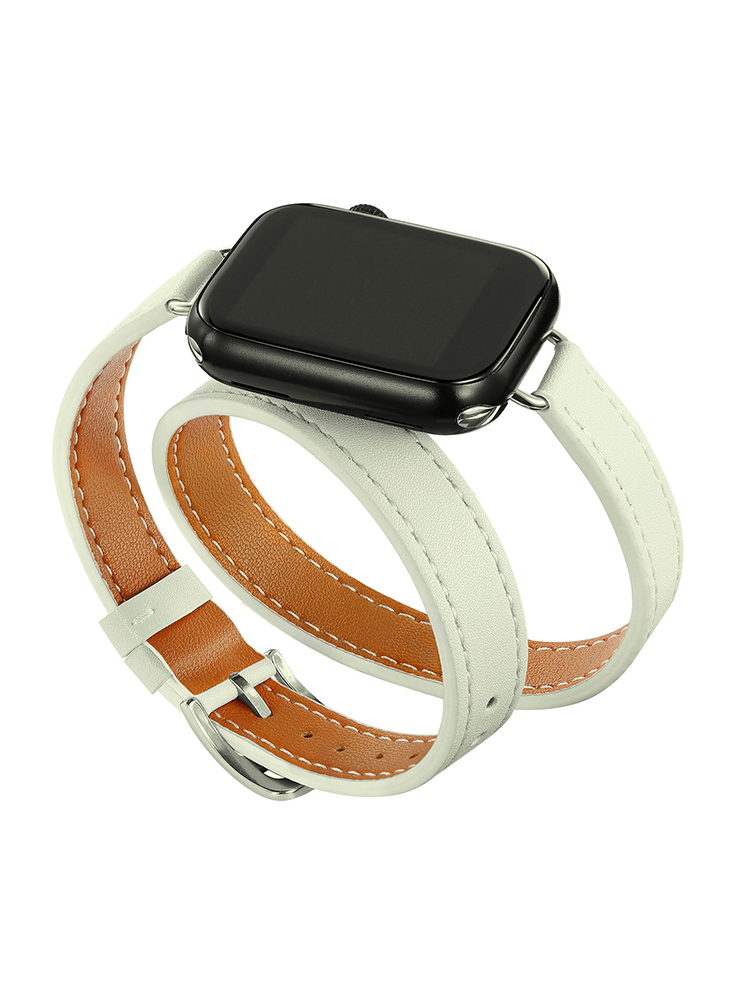 Double Tour Slim Wrap Leather Band for Apple Watch