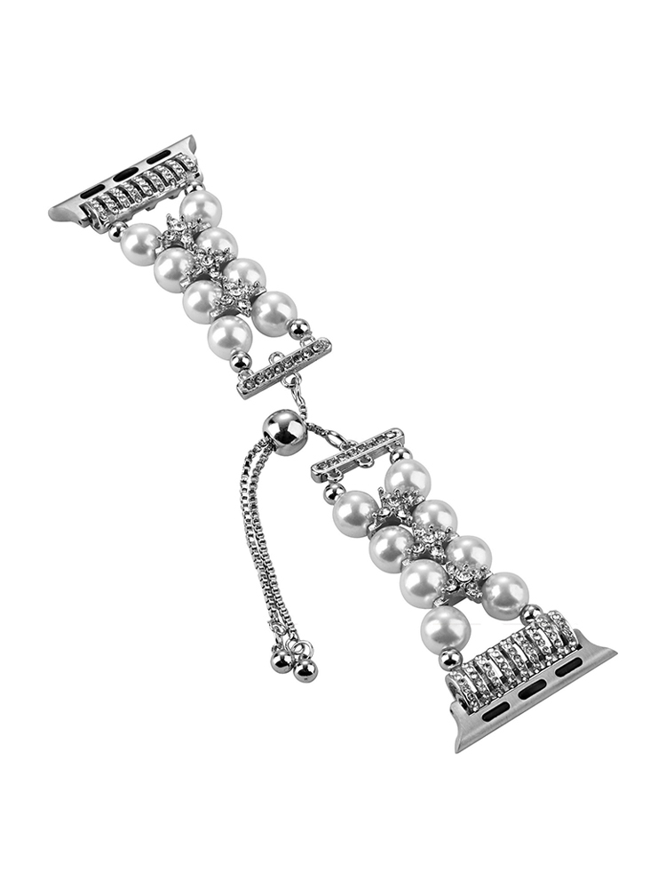 Double-row Chain Pearl Agate Watch Band