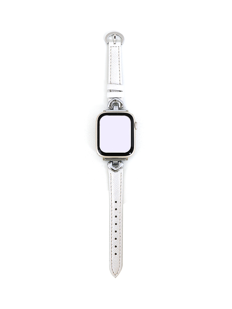 Heart-shaped Horseshoe Buckle Slim Leather Apple Watch Band -Tatanband