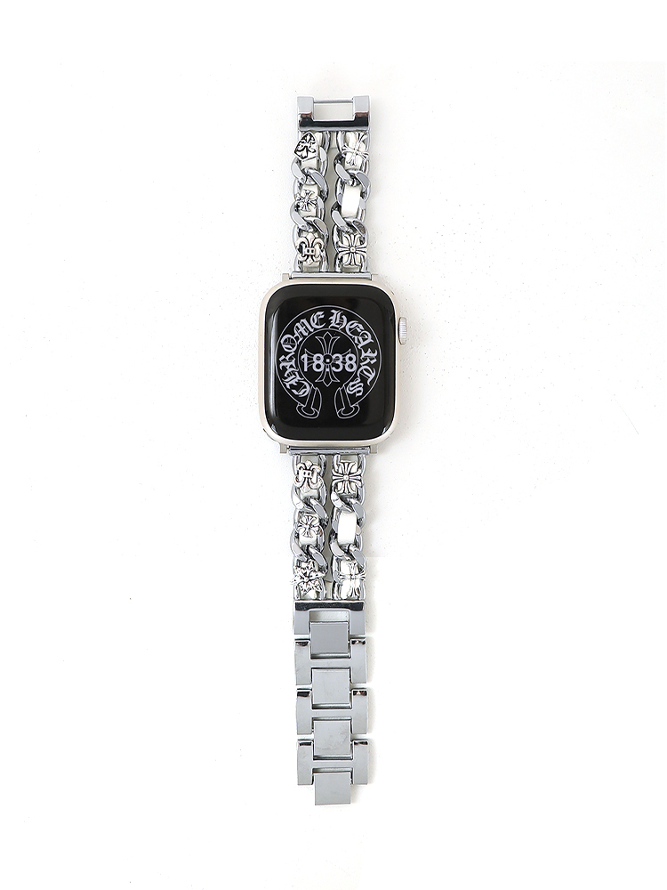 Chrome Heart Double Row Chain Stainless Steel Band