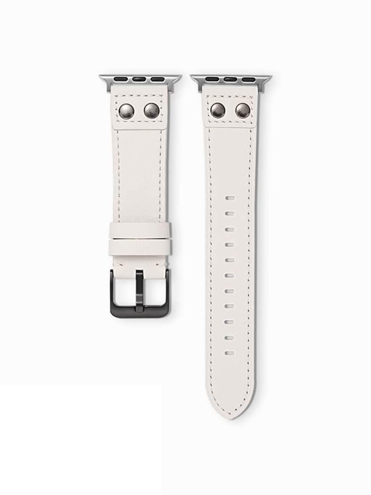 Double-buttoned Decorative Leather Band for Apple Watch