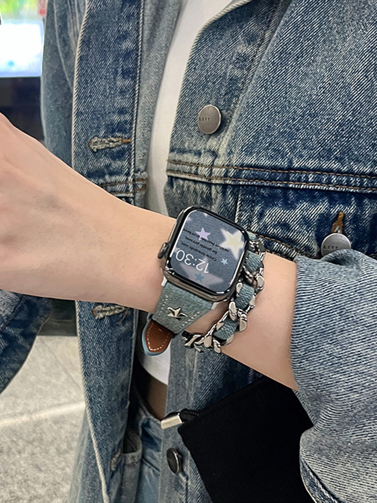 Denim apple watch on sale band