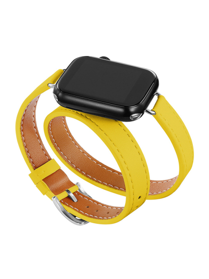 Double Tour Slim Wrap Leather Band for Apple Watch
