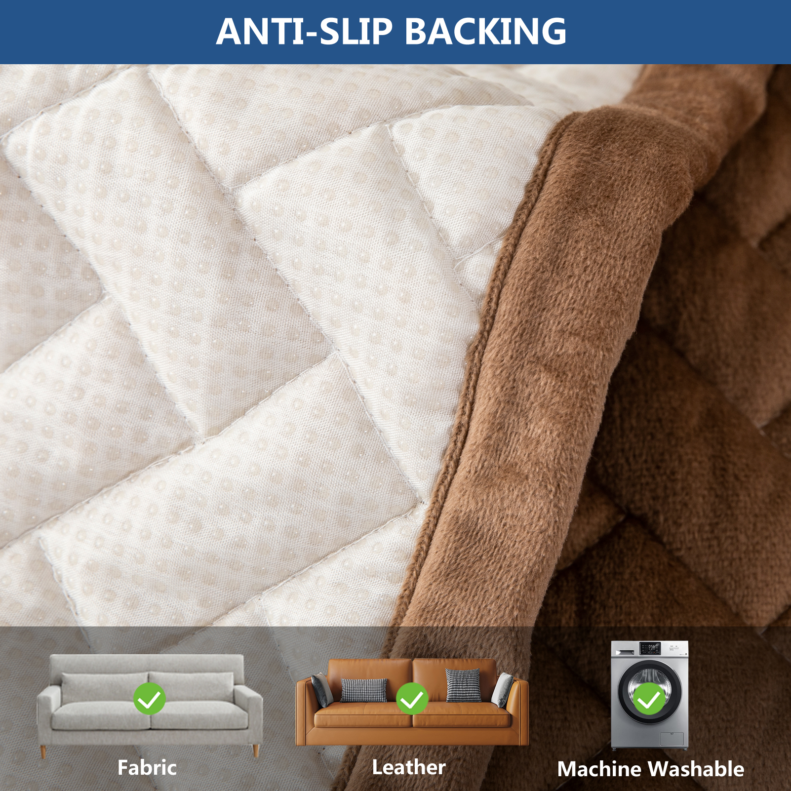 Eismodra Couch Cover,Sectional Couch Covers,Sofa Covers for 3 Cushion 