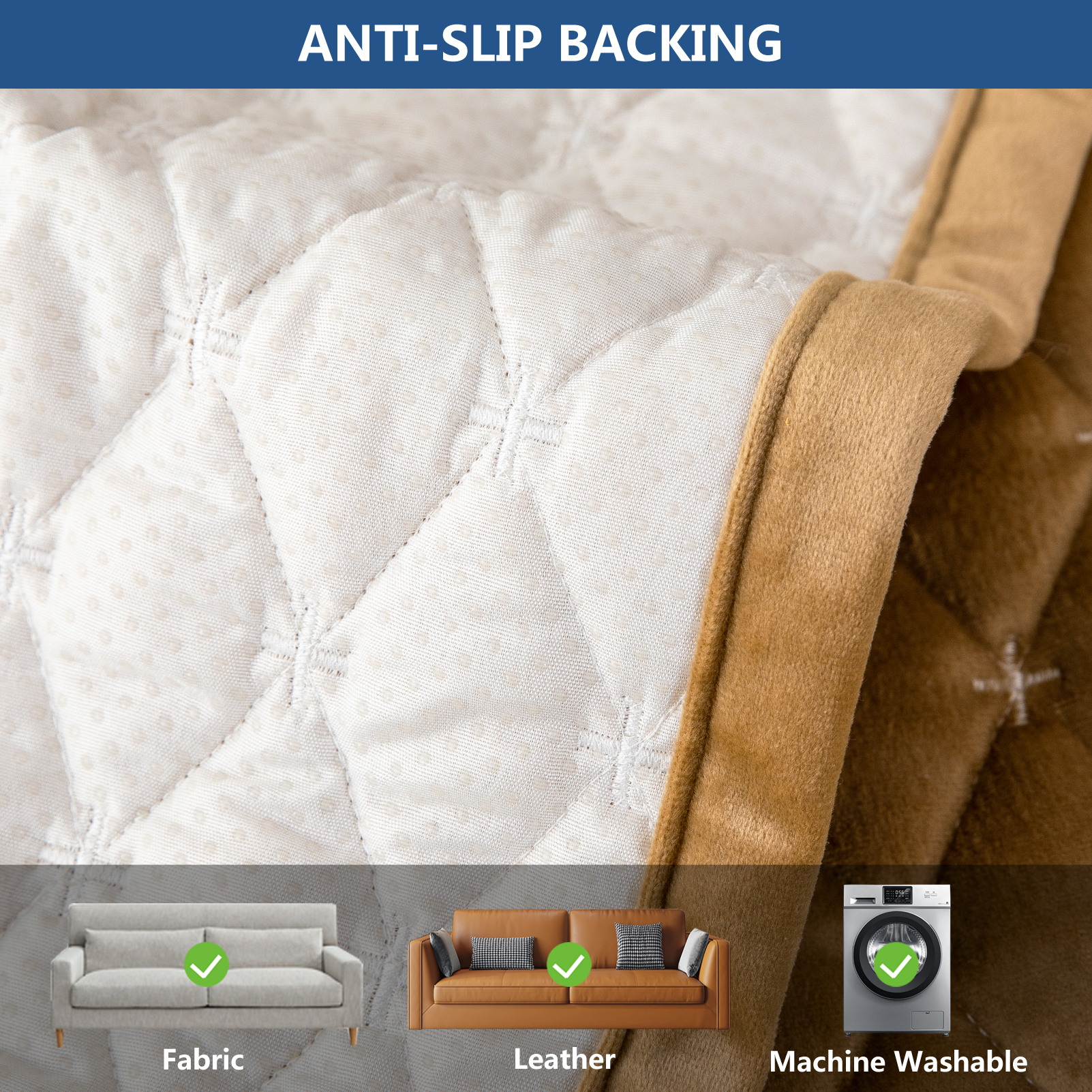 Eismodra Couch Cover,Sectional Couch Covers,Sofa Covers for 3 Cushion 