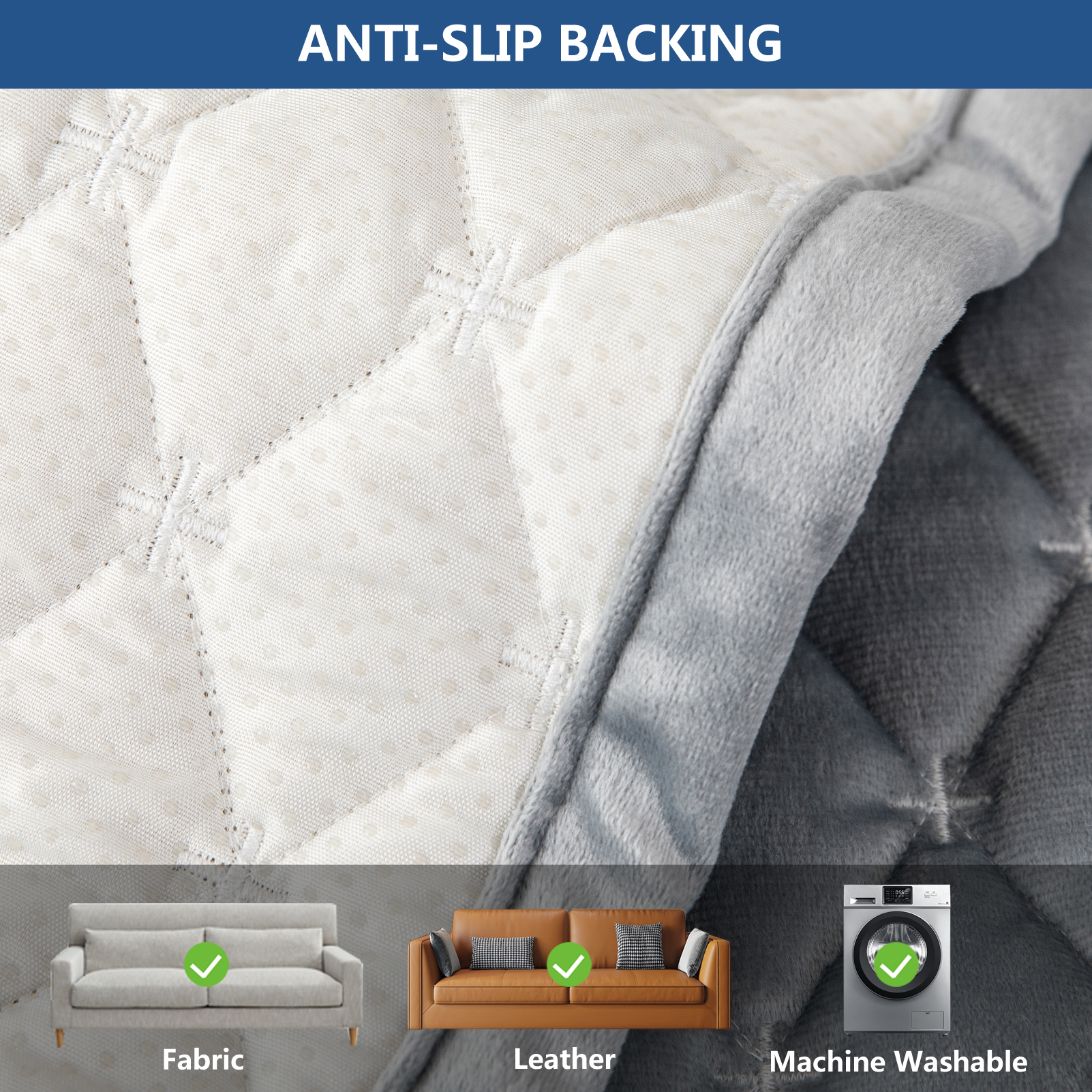 Eismodra Couch Cover,Sectional Couch Covers,Sofa Covers for 3 Cushion 