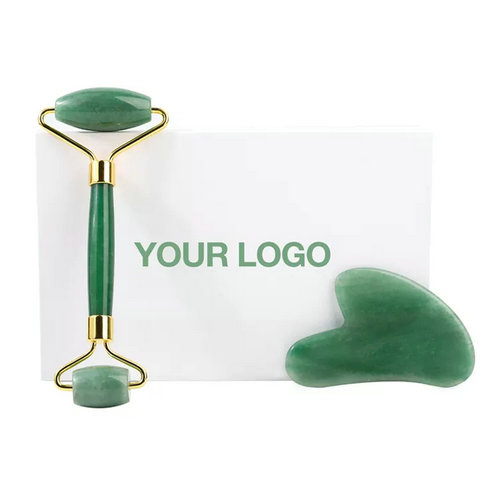 Original Green Quartz Stone Gua Sha Massage Tool Real Aventurine Jade