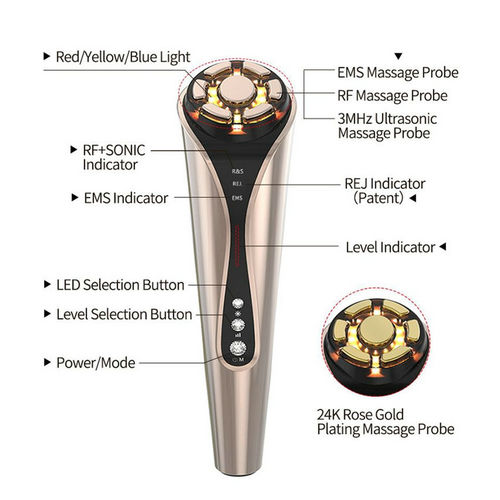 Multi Facial Skin Tightening R&S Face Massage EMS Anti-Puffiness Wrink
