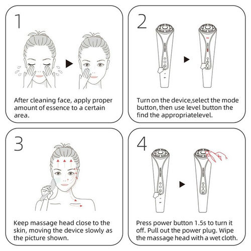 Multi Facial Skin Tightening R&S Face Massage EMS Anti-Puffiness Wrink