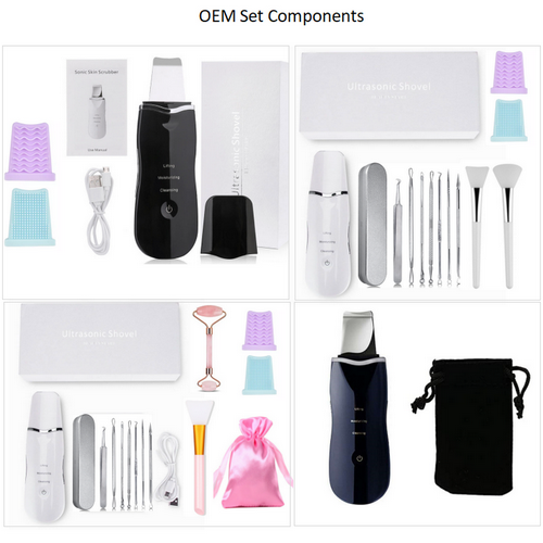 Waterproof Ultrasonic Ion Spa Peeling Pores Dirt Spatula Facial Cleane