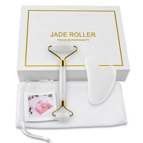 Wholesale Factory Beauty Skincare Massage Tools Natural Stone White Qu