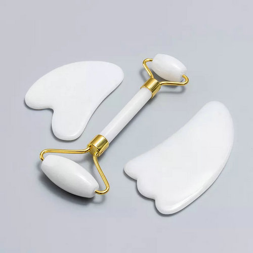 Wholesale Factory Beauty Skincare Massage Tools Natural Stone White Qu