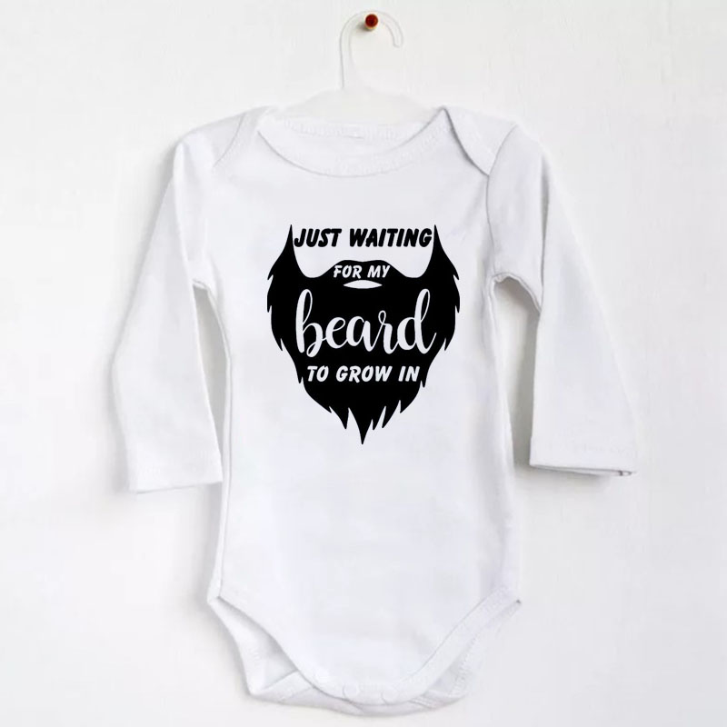 "Just Waiting for my Beard to Grow In" Baby Boy Onesie