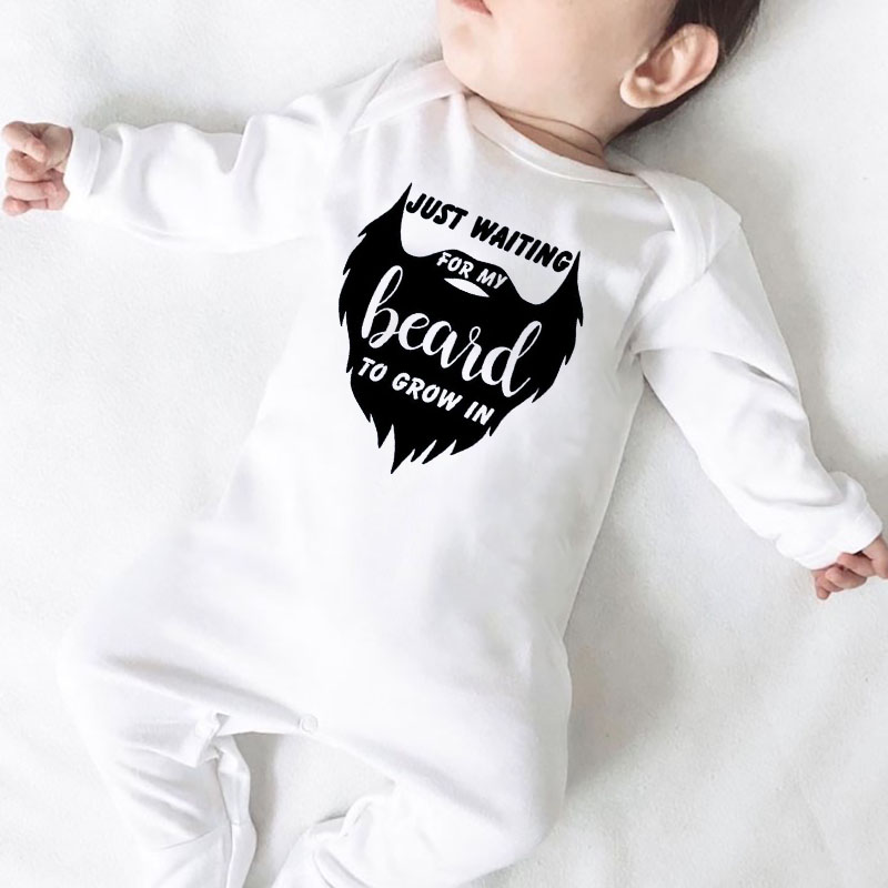 "Just Waiting for my Beard to Grow In" Baby Boy Onesie