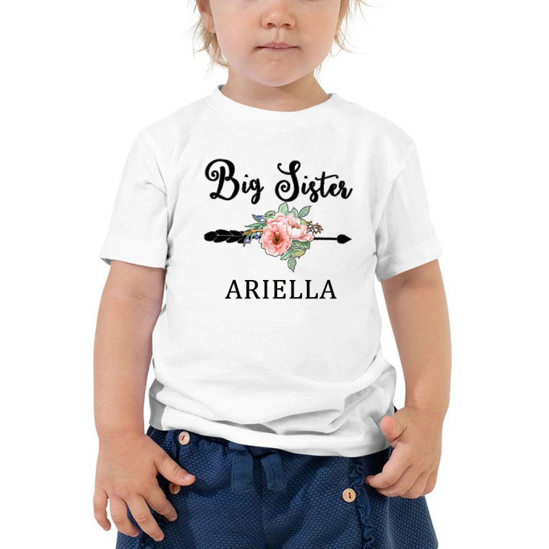 Customalized Big sister little sister set named matching Baby Onesie&K