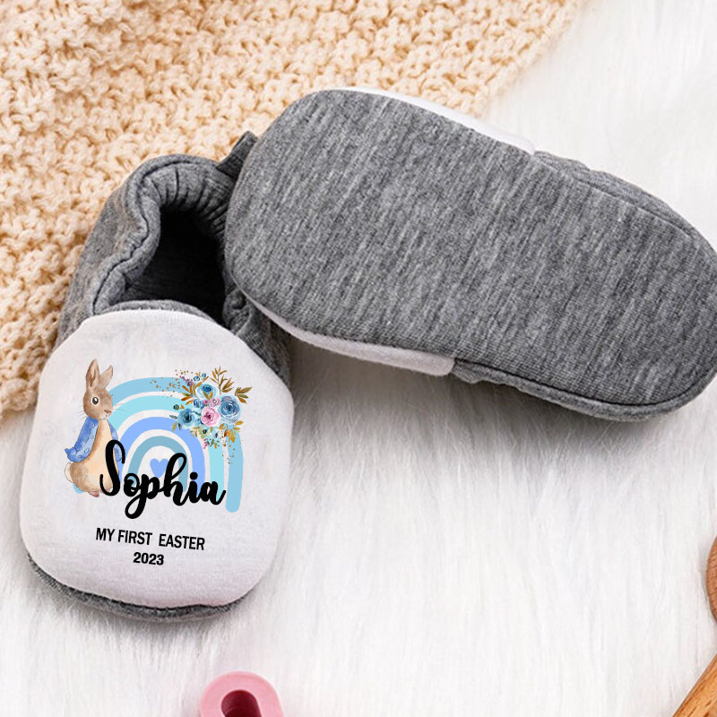 Personalized Custom PrintRain Soft Sole Shoes For Toddler Baby Booties