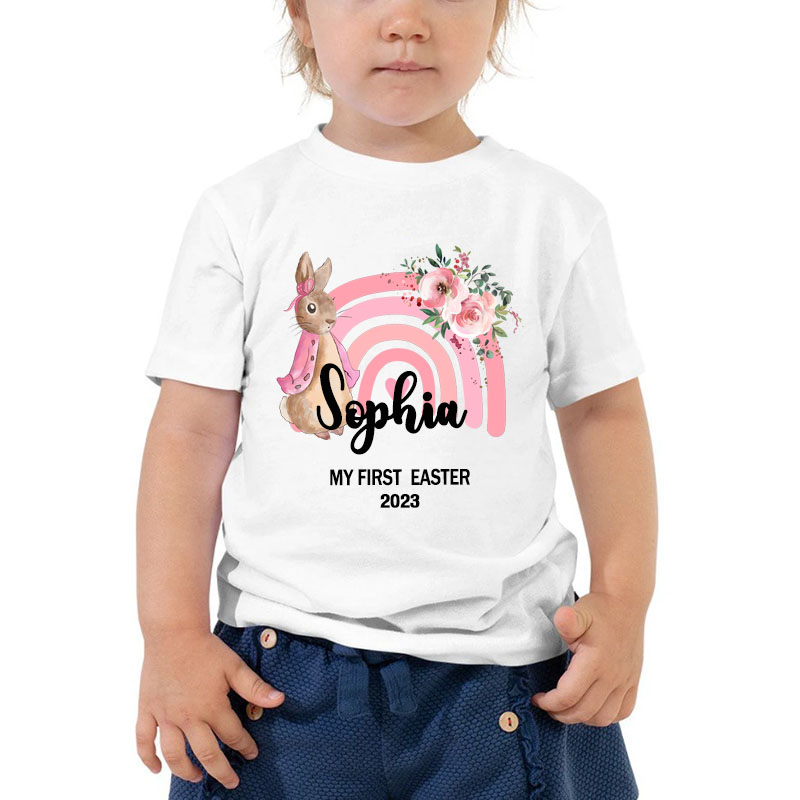 Personalized Custom Rabbit PrintRain Boy Girl Kid Shirt