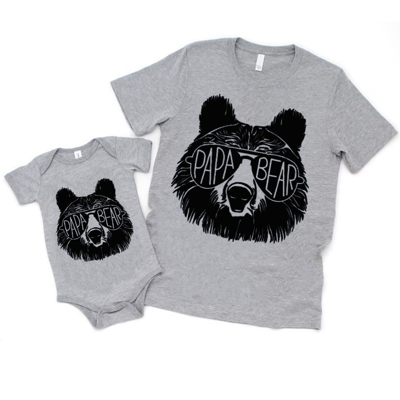 [Adult Tee]Father's day PaPa Bear Matching Shirt