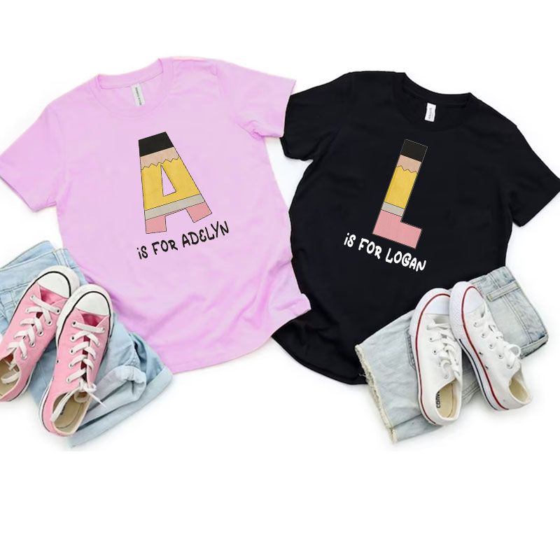 Personalized Custom Back to School Pencil Shirt Gift