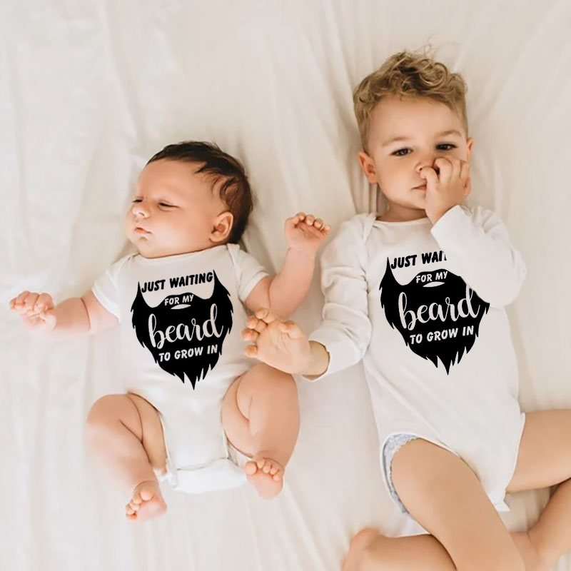 "Just Waiting for my Beard to Grow In" Baby Boy Onesie