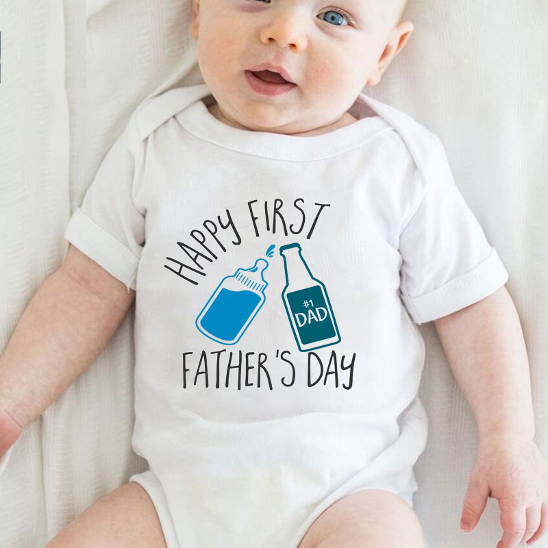 First Father's Day Onesies, Newborn Baby Boy&Girl Onesie