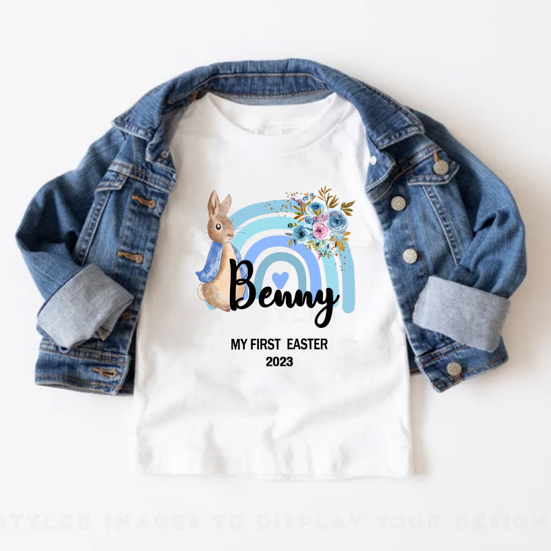 Personalized Custom Rabbit PrintRain Boy Girl Kid Shirt