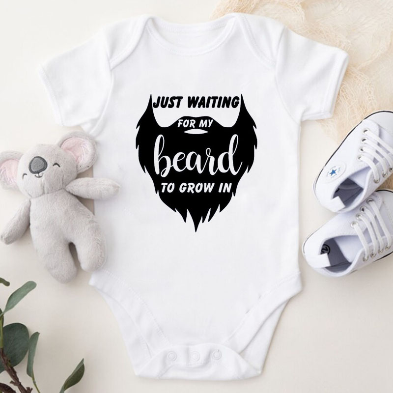 "Just Waiting for my Beard to Grow In" Baby Boy Onesie