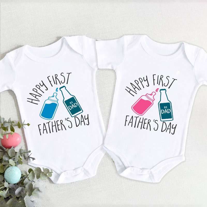 First Father's Day Onesies, Newborn Baby Boy&Girl Onesie