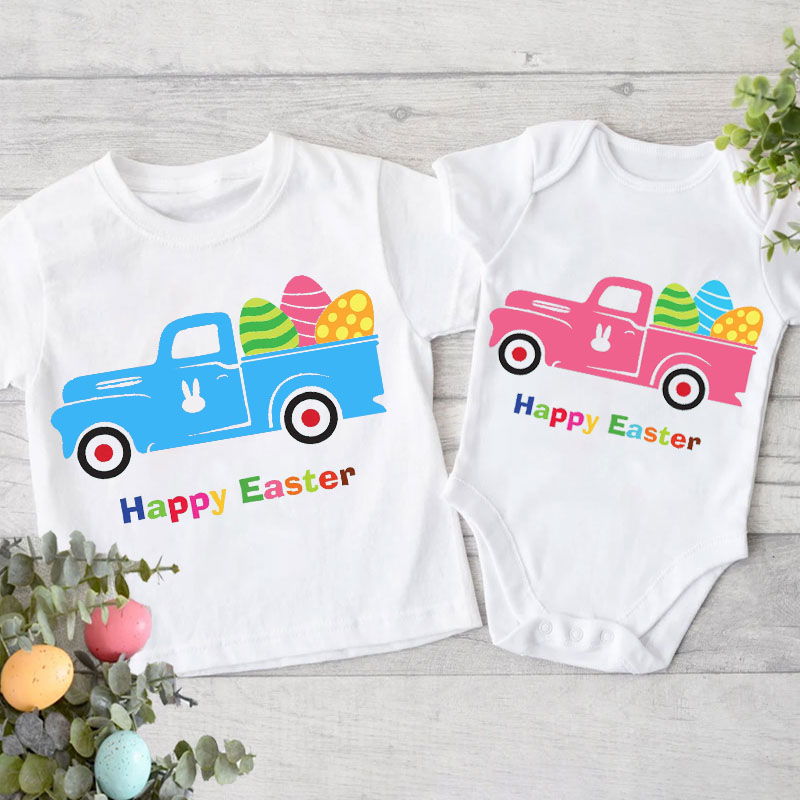 Personalised Easter Car Onesie, Kids Shirt