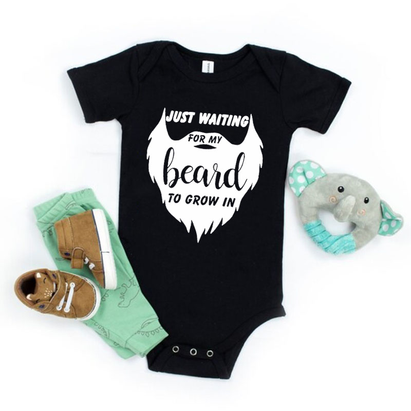 "Just Waiting for my Beard to Grow In" Baby Boy Onesie