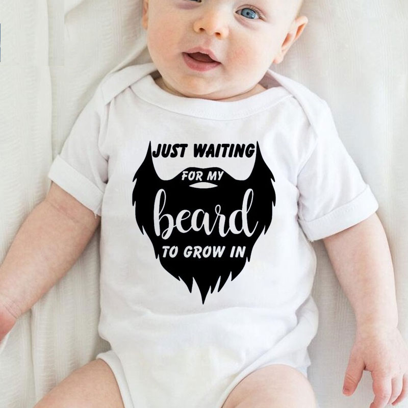 "Just Waiting for my Beard to Grow In" Baby Boy Onesie