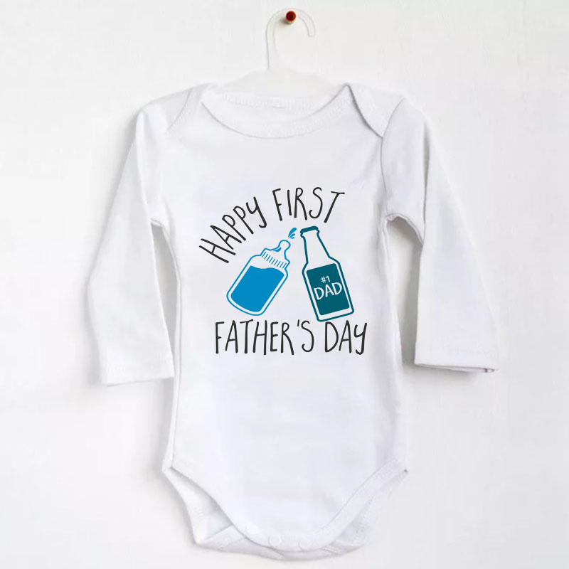 First Father's Day Onesies, Newborn Baby Boy&Girl Onesie