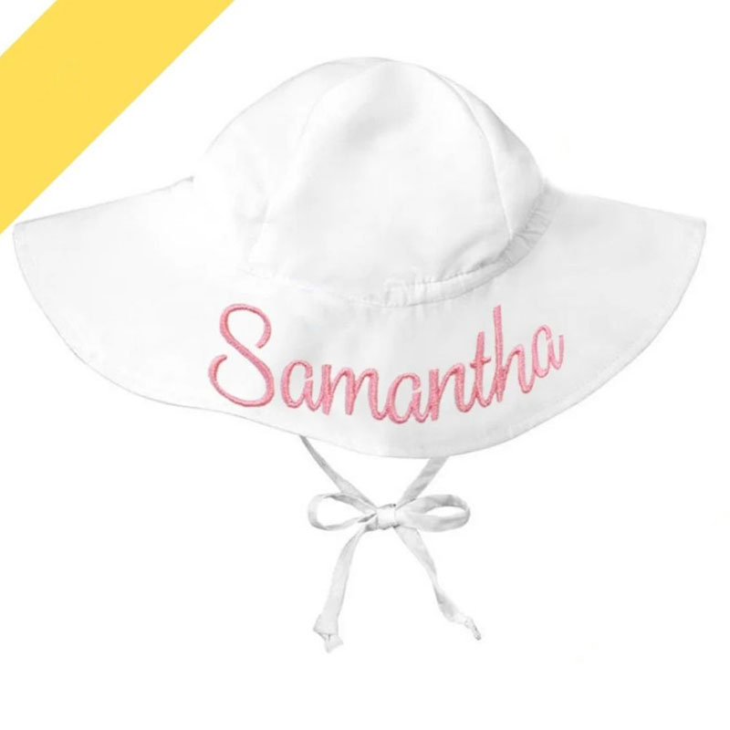 White Wide Brim Sun Protective Baby and Toddler Sun Hat