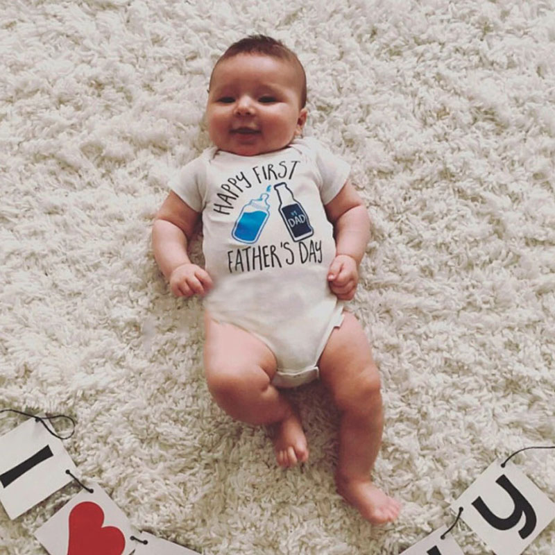 First Father's Day Onesies, Newborn Baby Boy&Girl Onesie