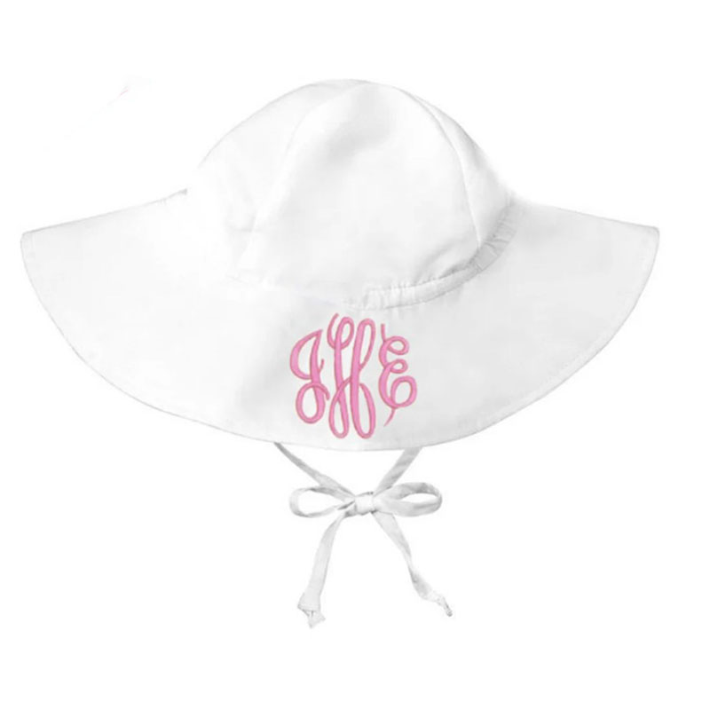 White Wide Brim Sun Protective Baby and Toddler Sun Hat